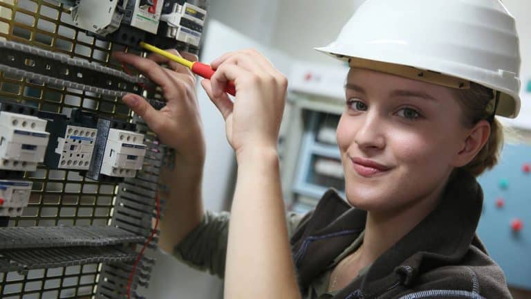 A student on the City & Guilds Level 2 Diploma in Electrical Installations course.