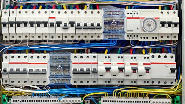 An electrical panel used on the Net AM2 Skills Assessment.